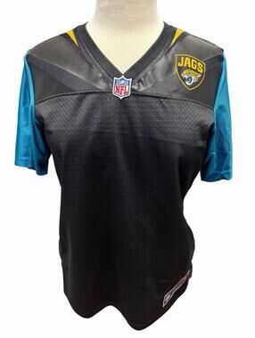Jacksonville Jaguars Pro Line Blank Jersey Women’s Black Teal NFL Players Size S